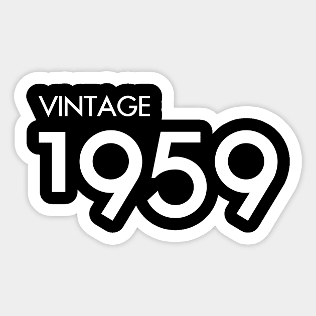 Vintage 1959 Gift 61st Birthday Party Sticker by Damsin